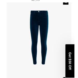 Women's L'AGENCE Pants, Size 24, velvet Teal Monique